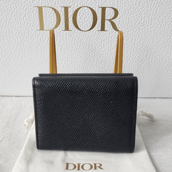 Auth Dior Saddle Black Trifold Wallet - Picture 3 of 12
